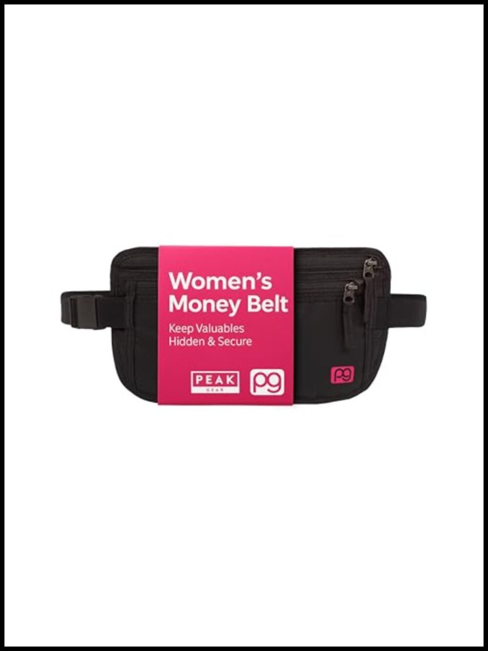 RFID Blocking Travel Money Belt Slim Hidden Passport Holder Women